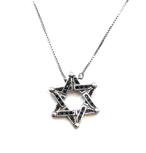Sterling Star Of David Opening Magnetic Necklace